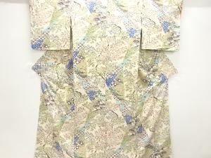 未使用品　紅葉模様手織り紬着物